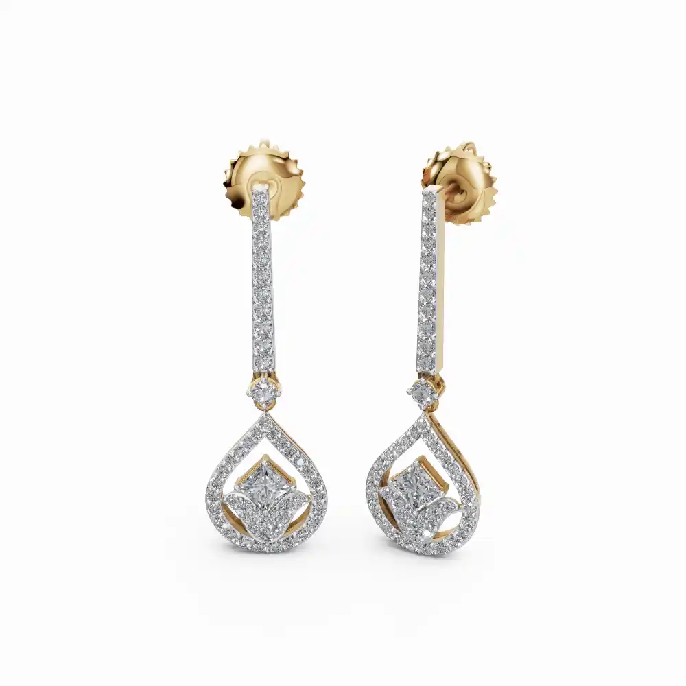 Elysian Radiant Teardrop Diamond Earrings